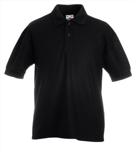FOTL Kids 65/35 Polo, Black, 3-4jr