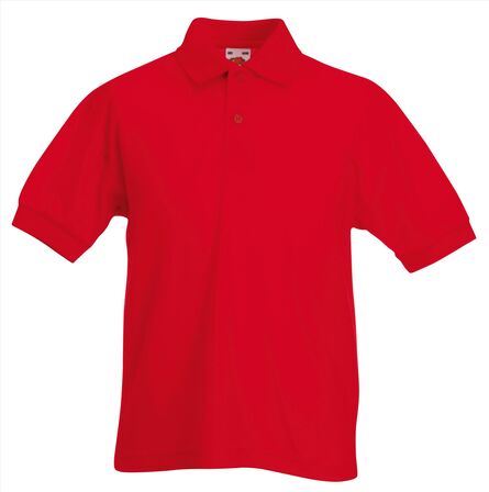 FOTL Kids 65/35 Polo, Red, 3-4jr