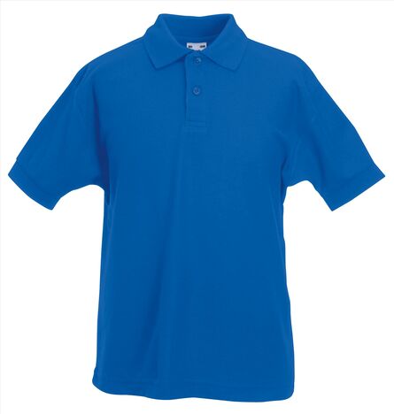 FOTL Kids 65/35 Polo, Royal Blue, 3-4jr
