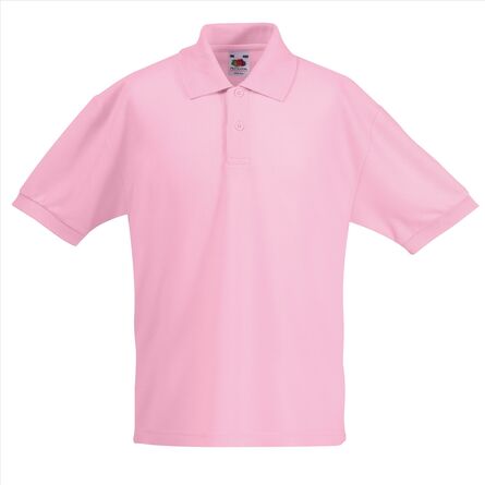 FOTL Kids 65/35 Polo, Light Pink, 3-4jr