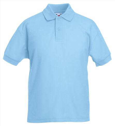FOTL Kids 65/35 Polo, Sky Blue, 3-4jr