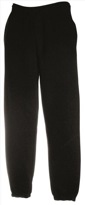 FOTL Premium Elasticated Cuf Jogpants, Black, S