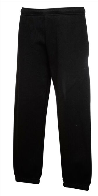FOTL Kids Classic Elasticated Cuf Jogpants, Black, 5-6jr