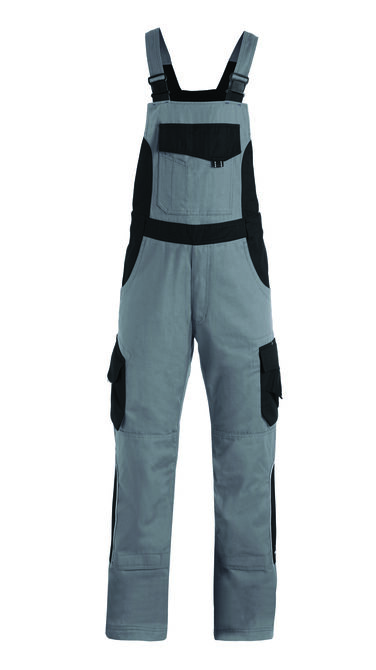 FHB ECKHARD Tuinbroek Twill | grijs-zwart | 42