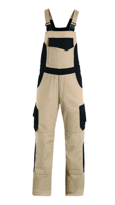 FHB ECKHARD Tuinbroek Twill | beige-zwart | 42