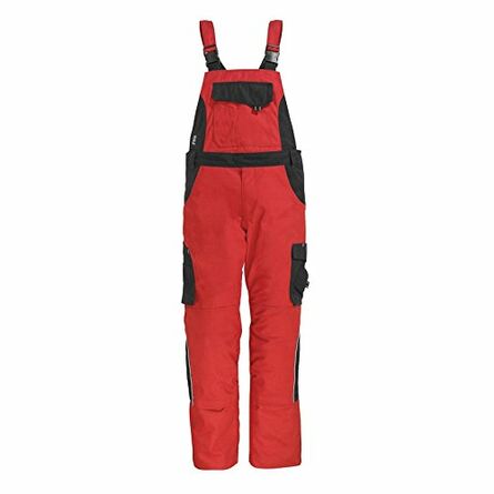 FHB ECKHARD Tuinbroek Twill | rood-zwart | 42