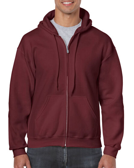 Gildan Sweater Hooded Full Zip HeavyBlend for him | 7644 Maroon | S