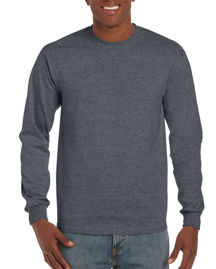 Gildan T-shirt Ultra Cotton LS | 446 Dark Heather | S