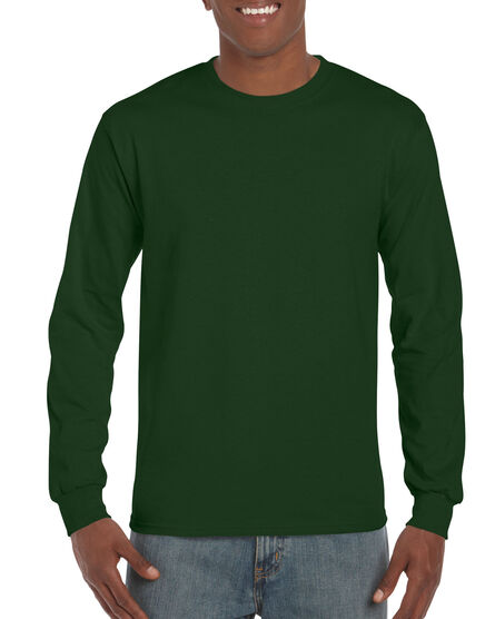 Gildan T-shirt Ultra Cotton LS | 5535 Forest Green | S