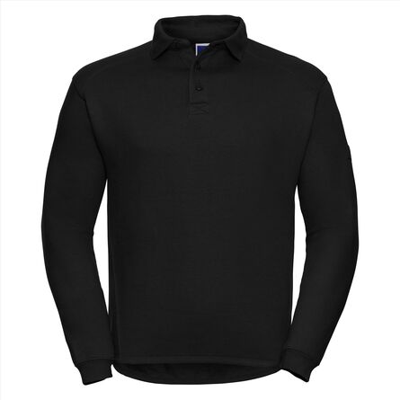 RUS Heavy Duty Collar Sweatshirt, Black, XS