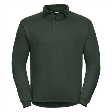 RUS Heavy Duty Collar Sweatshirt, Bottle Green, XS