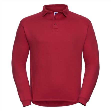 RUS Heavy Duty Collar Sweatshirt, Classic Red, XS