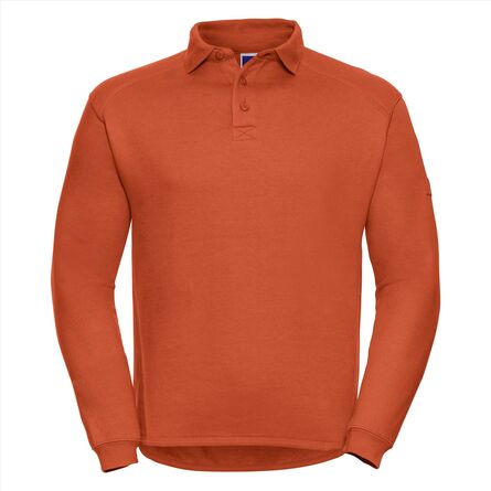 RUS Heavy Duty Collar Sweatshirt, Orange, XS