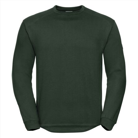 RUS Heavy Duty Crewneck Sweatshirt, Bottle Green, XS