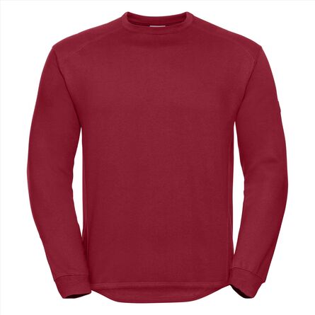 RUS Heavy Duty Crewneck Sweatshirt, Classic Red, XS