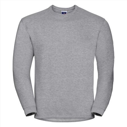RUS Heavy Duty Crewneck Sweatshirt, Light Oxford, XS