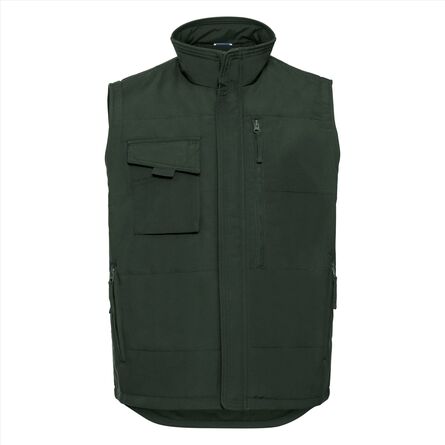 RUS Heavy Duty Gilet, Bottle Green, XS