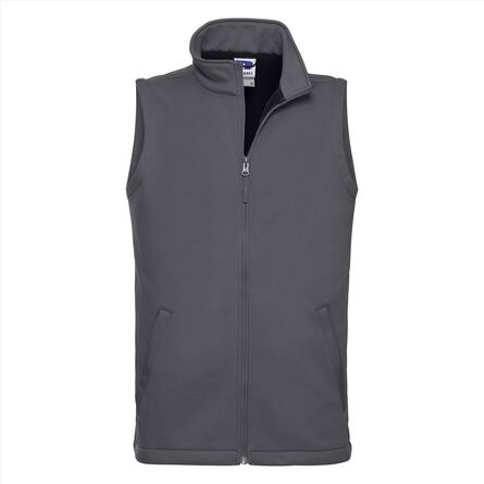 RUS Men Smart Softshell Gilet, Convoy Grey, XS