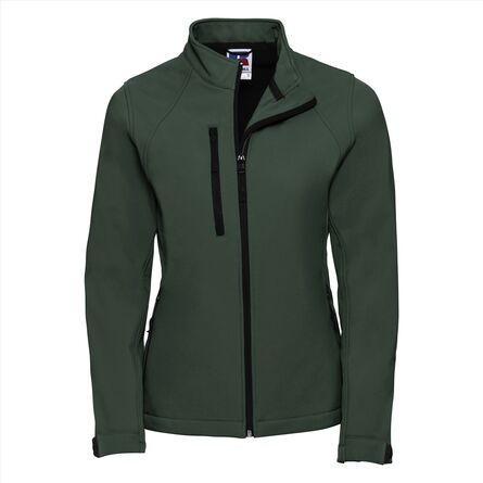 RUS Ladies Softshell Jacket, Bottle Green, XS