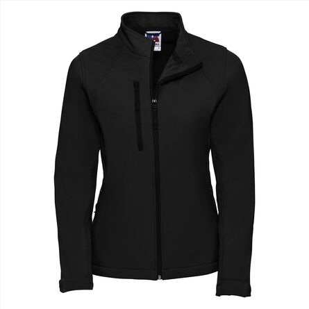 RUS Ladies Softshell Jacket, Black, XS