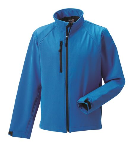 RUS Men Softshell Jacket, Azure Blue, XS