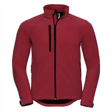 RUS Men Softshell Jacket, Classic Red, XS