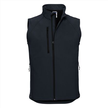 RUS Men Softshell Gilet, French Navy, XS