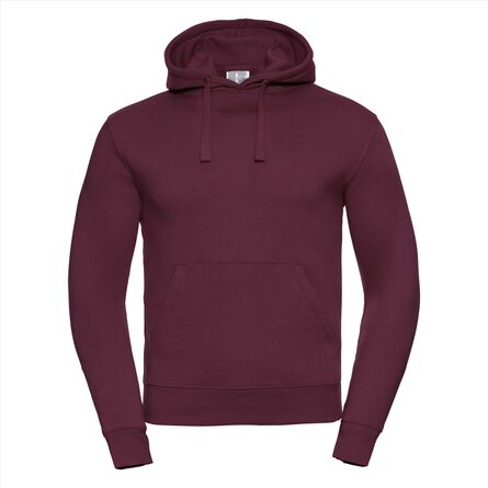 RUS Men Authentic Hooded Sweat, Burgundy, XS