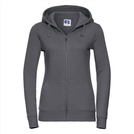RUS Ladies Authentic Zip Hood Jacket, Convoy Grey, XS