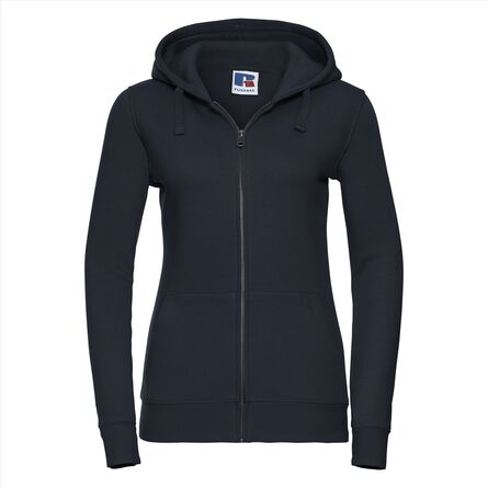 RUS Ladies Authentic Zip Hood Jacket, French Navy, XS