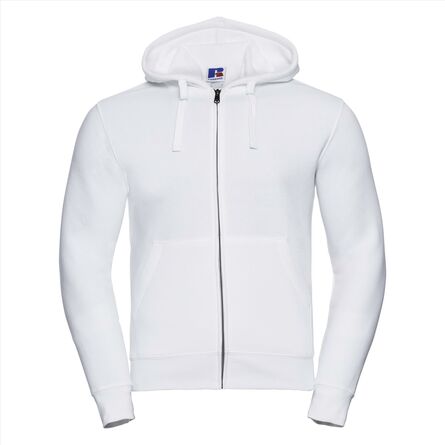 RUS Men Authentic Zip Hood Jacket, White, XS