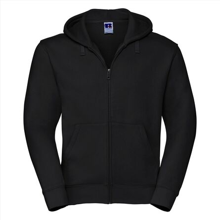 RUS Men Authentic Zip Hood Jacket, Black, XS
