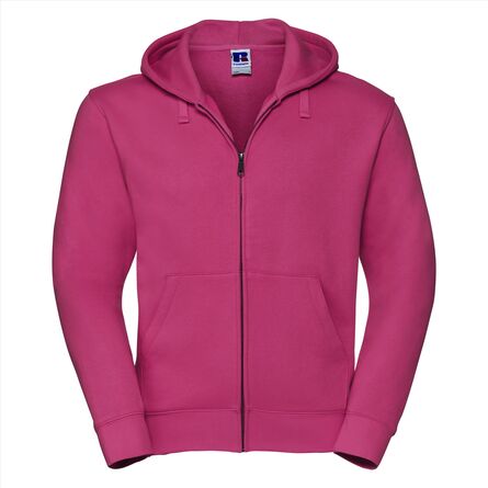 RUS Men Authentic Zip Hood Jacket, Fuchsia, XS