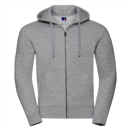 RUS Men Authentic Zip Hood Jacket, Light Oxford, XS