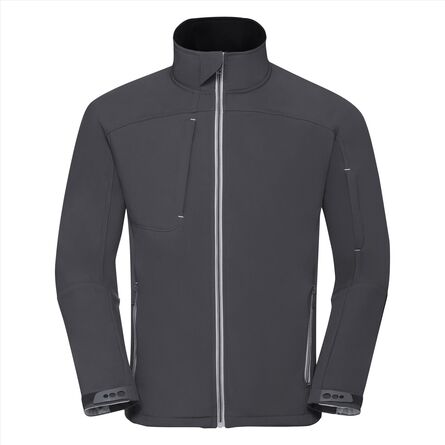 RUS Men Bionic Softshell Jacket, Iron Grey, XS