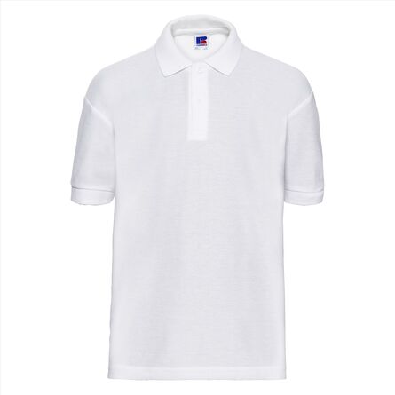 RUS Children's Classic Polycot. Polo, White, 1-2jr
