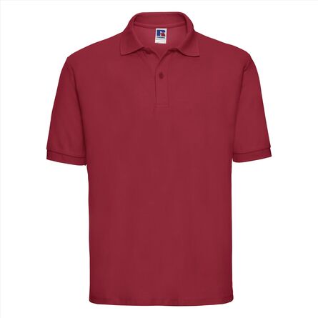 RUS Men Classic Polycotton Polo, Classic Red, XS