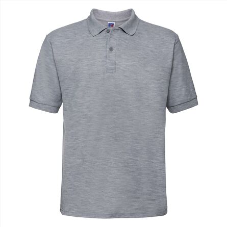 RUS Men Classic Polycotton Polo, Light Oxford, XS