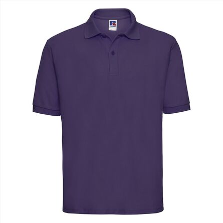 RUS Men Classic Polycotton Polo, Purple, XS