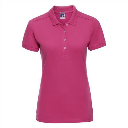 RUS Ladies Fitted Stretch Polo, Fuchsia, XS