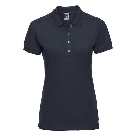 RUS Ladies Fitted Stretch Polo, French Navy, XS