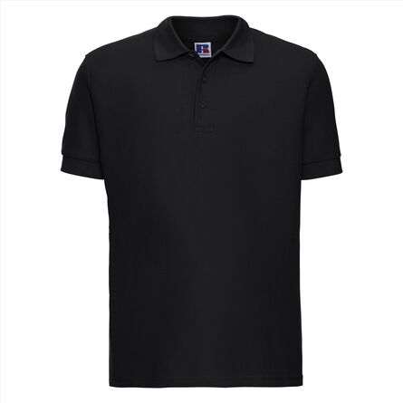 RUS Men Ultimate Cotton Polo, Black, XS