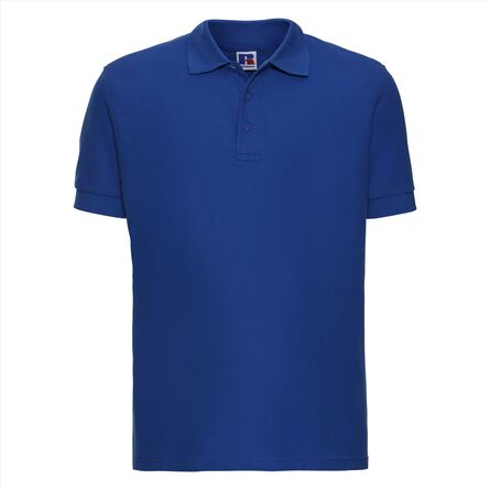 RUS Men Ultimate Cotton Polo, Azure Blue, XS