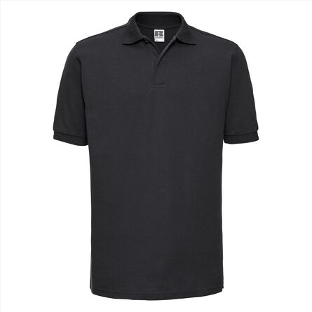 RUS Hardwearing Polycotton Polo, Black, XS