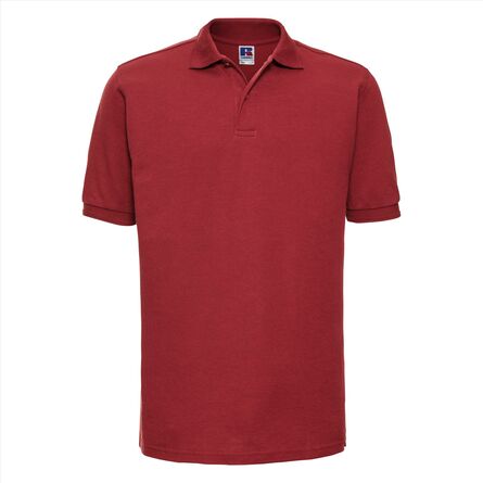 RUS Hardwearing Polycotton Polo, Bright Red, XS