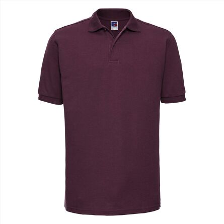 RUS Hardwearing Polycotton Polo, Burgundy, XS