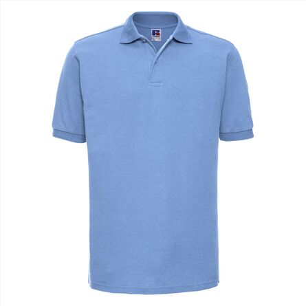 RUS Hardwearing Polycotton Polo, Sky, XS