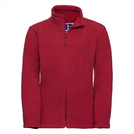 Children's Full Zip Outdoor Fleece, Cl. Red, 3-4jr, RUS