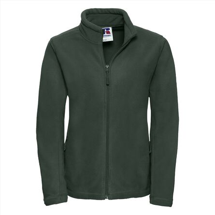 RUS Ladies Full Zip Outdoor Fleece, Bottle Green, XS