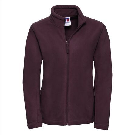 RUS Ladies Full Zip Outdoor Fleece, Burgundy, XS